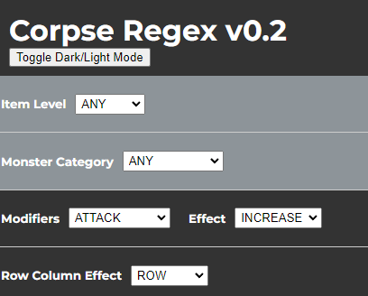 Corpse Regex